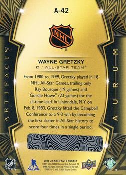 2021-22 Upper Deck Artifacts - Aurum #A-42 Wayne Gretzky Back