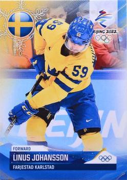 2022 BY Cards Beijing Olympics (Unlicensed) #SWE/OLYMP/2022-21 Linus Johansson Front