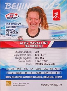 2022 BY Cards Beijing Olympics (Unlicensed) #USA/OLYMP/2022-30 Alex Cavallini Back