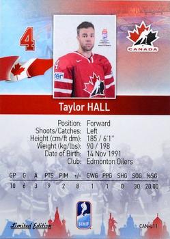 2016 BY Cards IIHF World Championship (Unlicensed) - Gold Medal Winner #CAN-L11 Taylor Hall Back