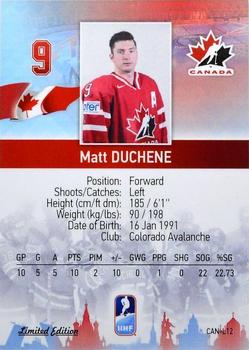 2016 BY Cards IIHF World Championship (Unlicensed) - Gold Medal Winner #CAN-L12 Matt Duchene Back