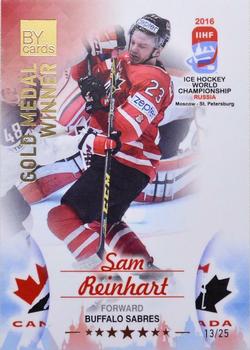 2016 BY Cards IIHF World Championship (Unlicensed) - Gold Medal Winner #CAN-L16 Sam Reinhart Front