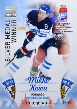 2016 BY Cards IIHF World Championship (Unlicensed) - Silver Medal Winner #FIN-L11 Mikko Koivu Front