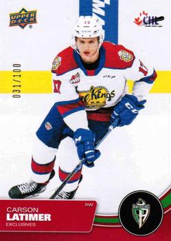 2021-22 Upper Deck CHL - Exclusives #55 Carson Latimer Front