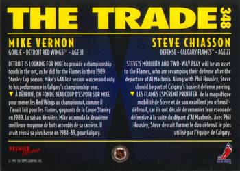 1994-95 O-Pee-Chee Premier #348 Mike Vernon / Steve Chiasson Back