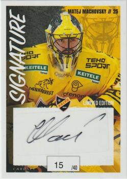 2022-23 Cardset Finland - Signature Limited Edition #NNO Matej Machovsky Front