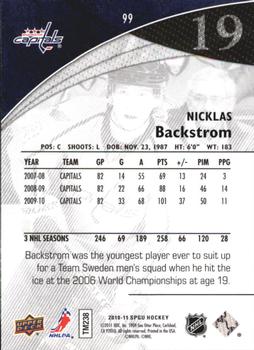 2010-11 SP Game Used #99 Nicklas Backstrom  Back