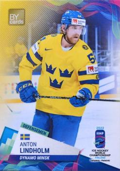2022 BY Cards IIHF World Championship #SWE/2022-09 Anton Lindholm Front
