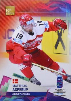 2022 BY Cards IIHF World Championship #DEN/2022-12 Matthias Asperup Front
