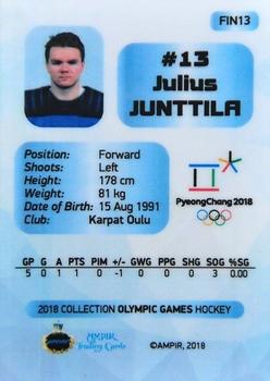 2018 AMPIR Olympic Games (Unlicensed) #FIN13 Julius Junttila Back