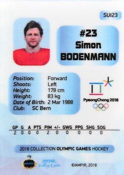 2018 AMPIR Olympic Games (Unlicensed) #SUI23 Simon Bodenmann Back