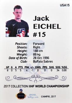 2016-17 AMPIR IIHF World Championship #USA15 Jack Eichel Back