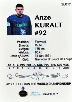 2016-17 AMPIR IIHF World Championship #SLO17 Anze Kuralt Back