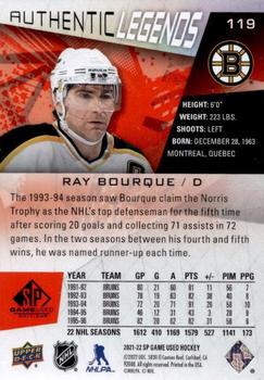 2021-22 SP Game Used - Red Fragment #119 Ray Bourque Back