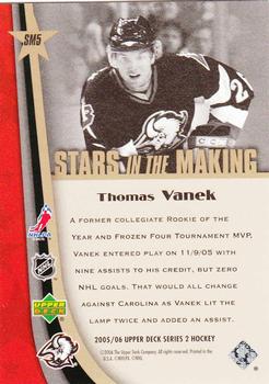2005-06 Upper Deck - Stars in the Making #SM5 Thomas Vanek Back