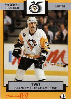 1991-92 Foodland Pittsburgh Penguins #12 Bryan Trottier Front