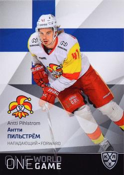 2021-22 Sereal KHL One World One Game Platinum Collection #ONE-094 Antti Pihlstrom Front