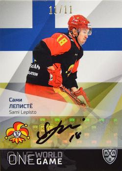 2021-22 Sereal KHL One World One Game Platinum Collection - Autograph #ONE-A62 Sami Lepisto Front