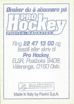 1995 Panini World Hockey Championship Stickers (Norwegian) #263 Gerhard Unterluggauer Back
