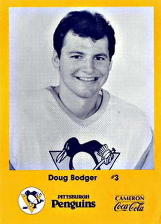 1986-87 Cameron Coca-Cola Pittsburgh Penguins #NNO Doug Bodger Front