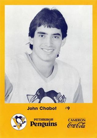 1986-87 Cameron Coca-Cola Pittsburgh Penguins #NNO John Chabot Front