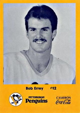 1986-87 Cameron Coca-Cola Pittsburgh Penguins #NNO Bob Errey Front