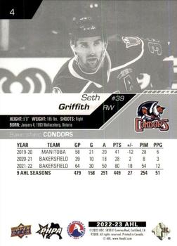 2022-23 Upper Deck AHL #4 Seth Griffith Back
