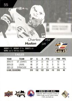 2022-23 Upper Deck AHL #55 Charles Hudon Back