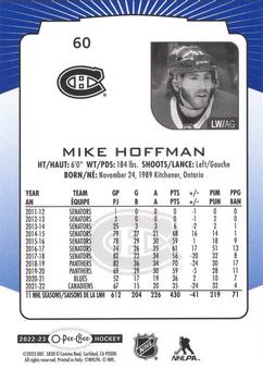 2022-23 O-Pee-Chee - Blue Border #60 Mike Hoffman Back