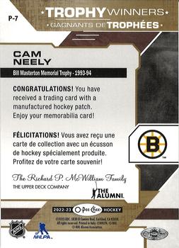 2022-23 O-Pee-Chee - Patches #P-7 Cam Neely Back
