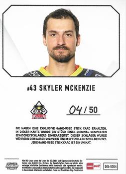 2022-23 Playercards (DEL) - Sticks #DEL-SC04 Skyler McKenzie Back