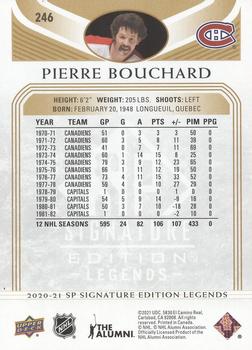 2020-21 SP Signature Edition Legends - Gold Foil #246 Pierre Bouchard Back