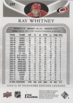 2020-21 SP Signature Edition Legends - Black #299 Ray Whitney Back