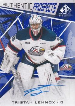 2021-22 SP Game Used CHL - Autographs Blue #8 Tristan Lennox Front