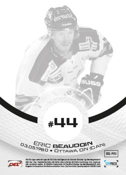 2013-14 Playercards Premium Serie (DEL) - Prime Imports #DEL-PI13 Eric Beaudoin Back