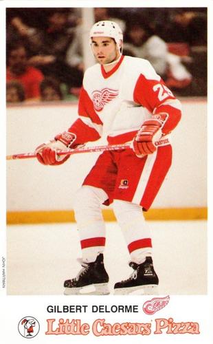 1986-87 Little Caesars Detroit Red Wings #NNO Gilbert Delorme Front
