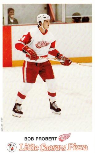 1986-87 Little Caesars Detroit Red Wings #NNO Bob Probert Front