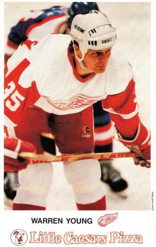 1985-86 Little Caesars Detroit Red Wings #NNO Warren Young Front