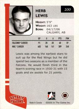 2004-05 In The Game Franchises US West - SportsFest Chicago #200 Herb Lewis Back