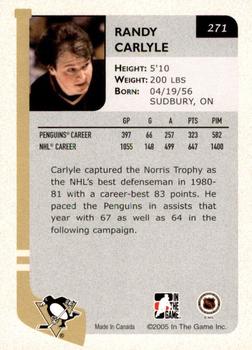 2004-05 In The Game Franchises US West - SportsFest Chicago #271 Randy Carlyle Back