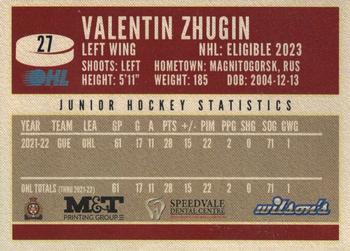 2022-23 Guelph Storm (OHL) #NNO Valentin Zhugin Back