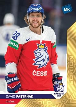 2021-22 Moje karticky Czech Ice Hockey Team - Gold #58 David Pastrnak Front