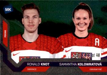 2021-22 Moje karticky Czech Ice Hockey Team - Universe Level 2 #81 Ronald Knot / Samantha Kolowratova Front