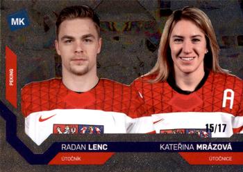 2021-22 Moje karticky Czech Ice Hockey Team - Universe Level 3 #92 Radan Lenc / Katerina Mrazova Front