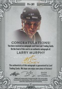 2022 Leaf Art of Hockey - Base Autograph Portrait Purple Spectrum #PA-LM1 Larry Murphy Back