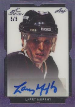 2022 Leaf Art of Hockey - Base Autograph Portrait Purple Spectrum #PA-LM1 Larry Murphy Front