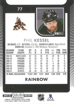 2021-22 O-Pee-Chee Platinum - Rainbow #77 Phil Kessel Back