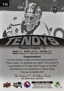 2022-23 Upper Deck AHL - Tendys Autographs #T-15 Pheonix Copley Back