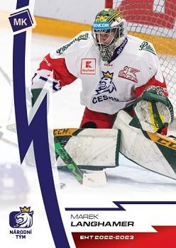 2022-23 Moje karticky Czech Ice Hockey Team #11 Marek Langhamer Front