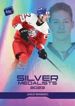 2022-23 Moje karticky Czech Ice Hockey Team - Silver Medalists U20 #SM-12 Jakub Brabenec Front